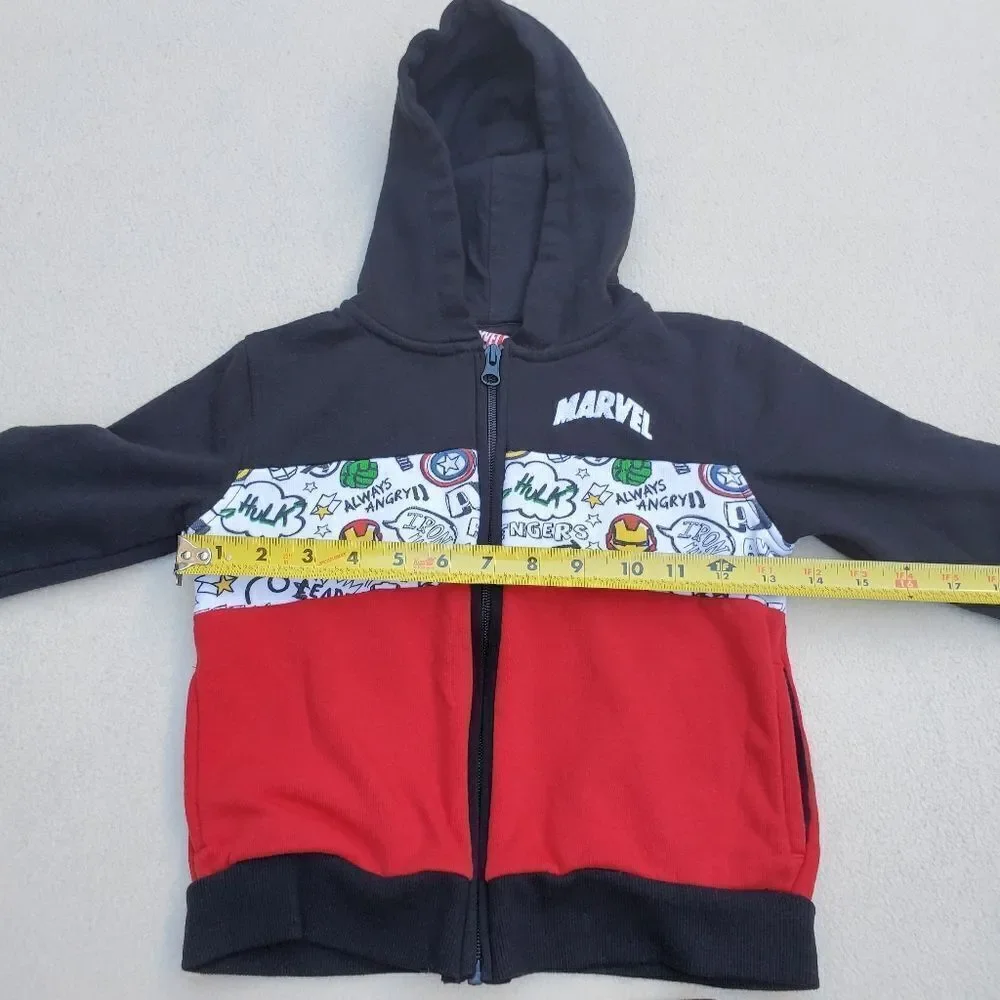 Marvel Avengers Hoodie Jacket Joggers and Short Sleeve Shirt 3 piece set size 4T